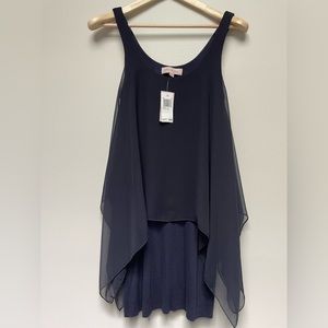 NWT Philosophy Sheer Overlay Dress Size S